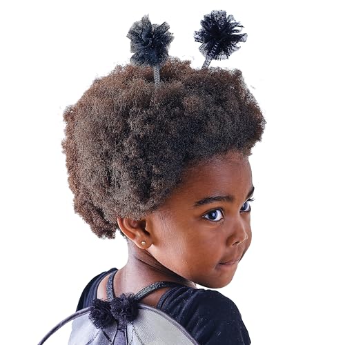 Ginger Ray Hummel-Antennen-Stirnband für Mädchen mit schwarzem Tüll und Pompons für Geburtstage und Kostümpartys. Alter: 3–7 Jahre von Ginger Ray