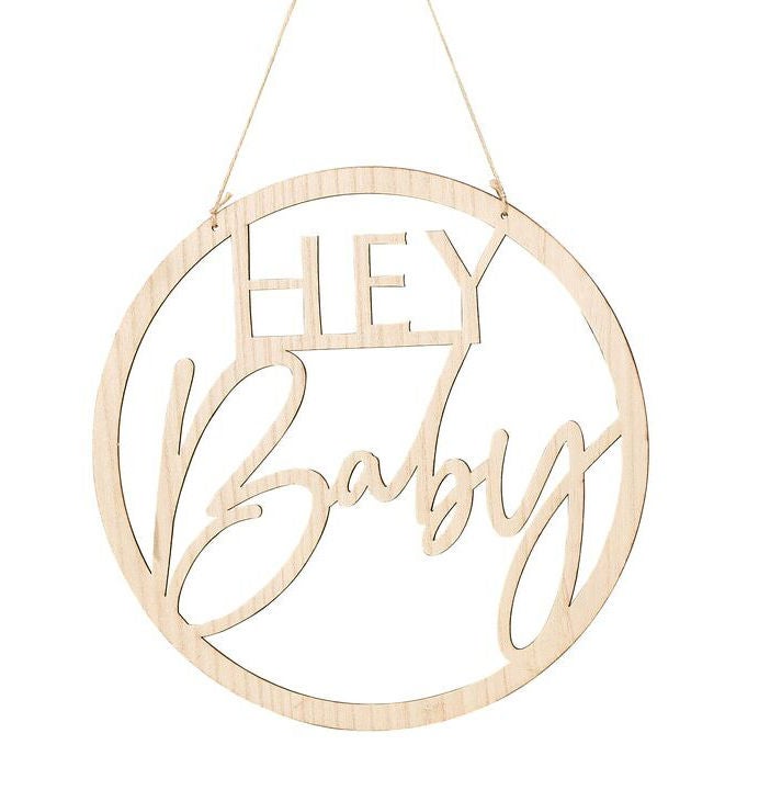 Ginger Ray Holzschild, Hey Baby Ginger Ray Holzschild, Hey Baby von Ginger Ray