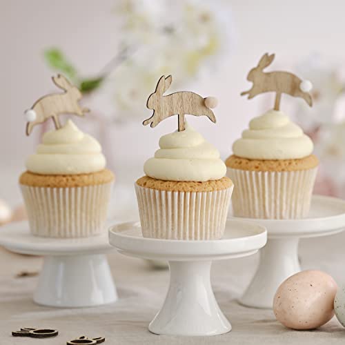 Ginger Ray Osterhase Holz Cupcake Topper Kuchen Dekoration Kit 6 Stück von Ginger Ray