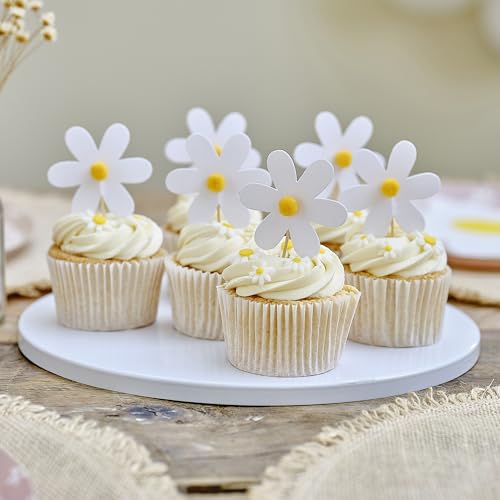 Ginger Ray Papier-Gänseblümchen-Cupcake-Topper, Pompons und Holzspieße, Pastellfarben, 12 Stück Ginger Ray Papier-Gänseblümchen-Cupcake-Topper, Pompons und Holzspieße, Pastellfarben, 12 Stück von Ginger Ray