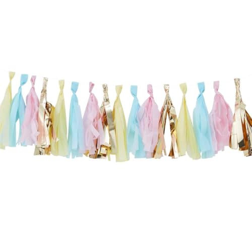 Ginger Ray Pastel Blue, Pink & Gold Tassel Pick & Mix, Mehrfarbig von Ginger Ray