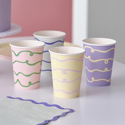 Ginger Ray Pastel Swirl Lilac Yellow Green & Pink Paper Cups Party Tableware 8 Pack Ginger Ray Pastel Swirl Lilac Yellow Green & Pink Paper Cups Party Tableware 8 Pack von Ginger Ray