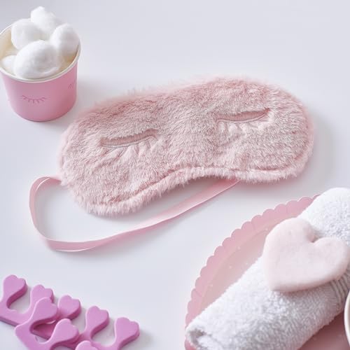 Ginger Ray Pink Fluffy Embroidered Eye Mask Birthday Pamper Party Accessory von Ginger Ray