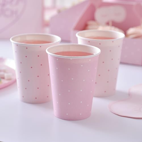 Ginger Ray Pink Polka Dot Paper Cups Pamper Birthday Party Tableware 8 Pack von Ginger Ray