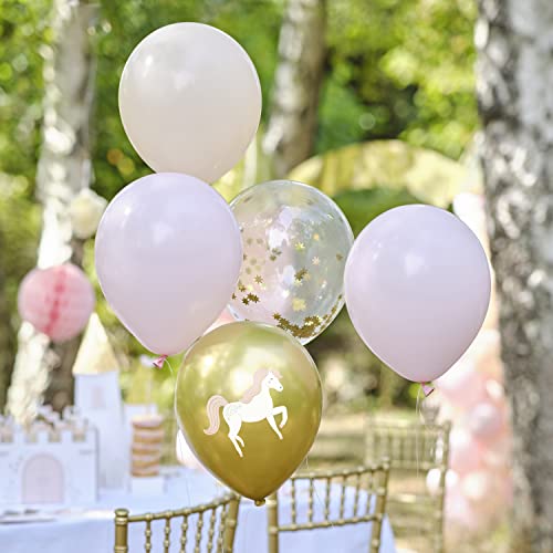 Ginger Ray Prinzessinnen-Party-Luftballons, Rosa und Gold, 5 Stück von Ginger Ray