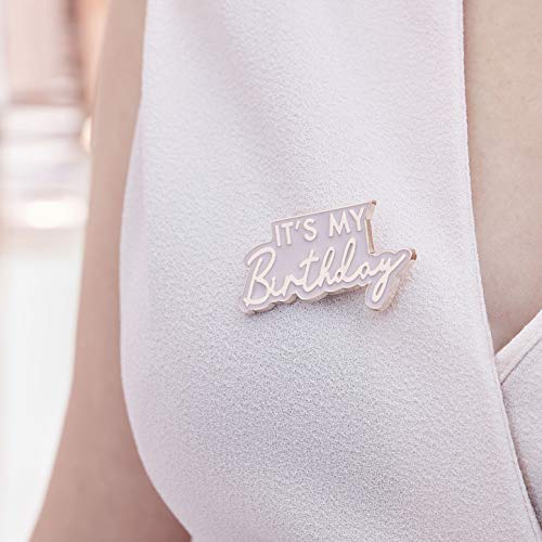 Ginger Ray Rose Gold and Pink Enamel Anstecker Happy Birthday Ginger Ray Rose Gold and Pink Enamel Anstecker Happy Birthday von Ginger Ray