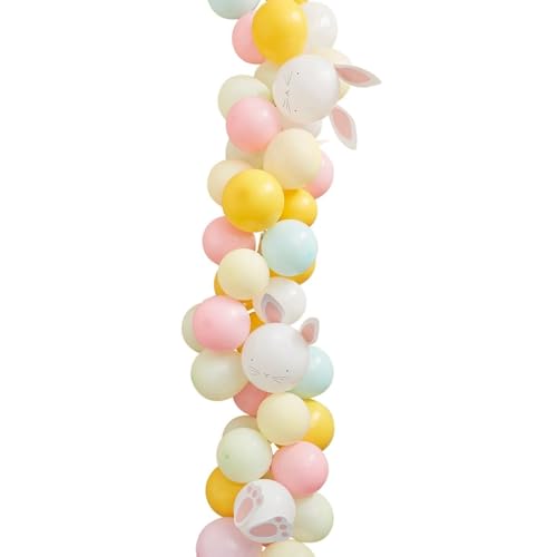 Ginger Ray Tischläufer "Eggciting Easter" mit Luftballons und Hasen, 60 Luftballons von Ginger Ray