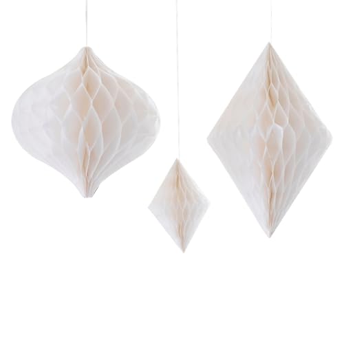 Ginger Ray White Honeycomb Paper Dekoration für Hochzeiten und Partys, 3 Stück, Weiß Ginger Ray White Honeycomb Paper Dekoration für Hochzeiten und Partys, 3 Stück, Weiß von Ginger Ray