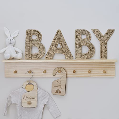 Ginger Ray Wicker Sign Nursery Schild – Baby – Weidengeflecht, Braun von Ginger Ray