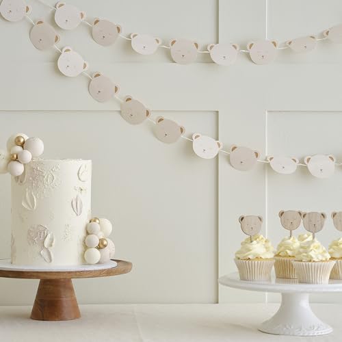Ginger Ray Wimpelkette mit Teddybär, für Babyparty, Dekoration, 3 m, neutral Ginger Ray Wimpelkette mit Teddybär, für Babyparty, Dekoration, 3 m, neutral von Ginger Ray
