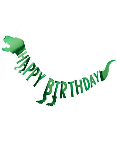 Ginger Ray Wimpelkette mit grünem Dinosaurier-Motiv "Happy Birthday", 2 m Ginger Ray Wimpelkette mit grünem Dinosaurier-Motiv "Happy Birthday", 2 m von Ginger Ray