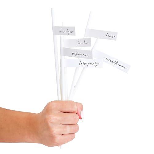 Ginger RayOff-White-Papier-Trinkhalme mit Slogan-Flaggen-Junggesellinnenabschied, 16 Stück Ginger RayOff-White-Papier-Trinkhalme mit Slogan-Flaggen-Junggesellinnenabschied, 16 Stück von Ginger Ray