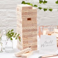 Holzbaustein-Turm als Gästebuch-Alternative, 36cm x 8,5cm Holzbaustein-Turm als Gästebuch-Alternative, 36cm x 8,5cm von Ginger Ray