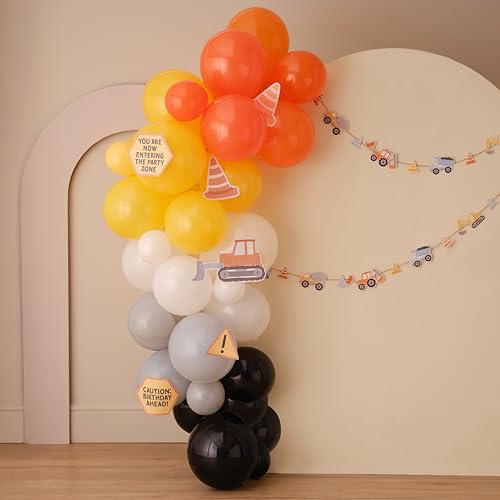 Kinder Ballonbogen Kit mit 45 Luftballons & Kartenzubehör Geburtstag Ballonbogen Bauthema von Ginger Ray
