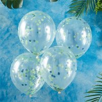 Konfetti Luftballons 5er Pck, mit blauem und grünem Konfetti, Ø 30,4cm Konfetti Luftballons 5er Pck, mit blauem und grünem Konfetti, Ø 30,4cm von Ginger Ray