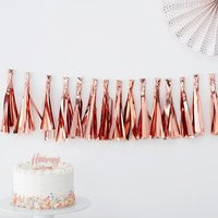 Quasten-Girlande in Rosegold als Festschmuck für viele Anlässe, 2m Quasten-Girlande in Rosegold als Festschmuck für viele Anlässe, 2m von Ginger Ray
