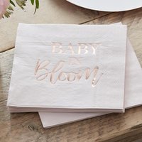 Servietten, Baby in Bloom, mit Verzierung in rosegold, 16 Stück, 32cm x 32cm Servietten, Baby in Bloom, mit Verzierung in rosegold, 16 Stück, 32cm x 32cm von Ginger Ray