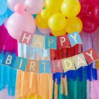 Wimpelkette "Happy Birthday", 2-teilig, 3m Wimpelkette "Happy Birthday", 2-teilig, 3m von Ginger Ray