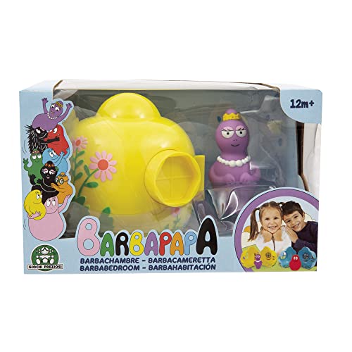 Barbapapa-Schlafzimmer, gelb, Barbamaison, 1 exklusiver Barbabell-Figur, 4 Modelle zum Sammeln, verbindet Sich zwischen Euro, Spielzeug für Kinder ab 2 Jahren, BAP011 von Giochi Preziosi