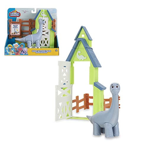 Giochi Preziosi Dino Ranch Triceratops Playset Action mit Dinosaurier, der Dinosaurier ist artikuliert und ca. 10 cm hoch, wie im Fernsehen gesehen, für Kinder ab 3 Jahren, DNA05300 von Giochi Preziosi