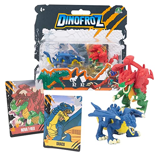 Giochi Preziosi, Dinfroz T-Rex Virus + Soldier Dragon – 2 Figuren à 5 cm, 2 Dino-Karten, um die Kraft der Figuren zu entdecken, für Kinder ab 3 Jahren Giochi Preziosi, Dinfroz T-Rex Virus + Soldier Dragon – 2 Figuren à 5 cm, 2 Dino-Karten, um die Kraft der Figuren zu entdecken, für Kinder ab 3 Jahren von Giochi Preziosi