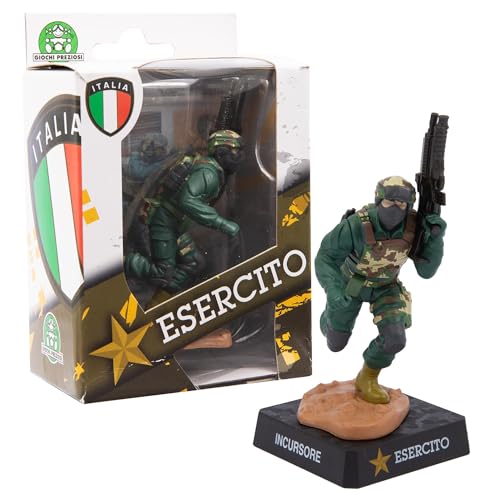 Giochi Preziosi Italienische Armee, Figur, Höhe 8 cm, Soldat Militär Spielzeug der italienischen Armee, detaillierte Uniform, 11 Modelle zum Sammeln von Giochi Preziosi