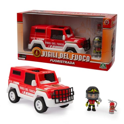Giochi Preziosi Feuerwehr - Offroad Feuerwehr-Spielzeug, Freilauffahrzeug, 7 cm bewegliche Figur, reich an Zubehör, für Kinder ab 4 Jahren Giochi Preziosi Feuerwehr - Offroad Feuerwehr-Spielzeug, Freilauffahrzeug, 7 cm bewegliche Figur, reich an Zubehör, für Kinder ab 4 Jahren von Giochi Preziosi