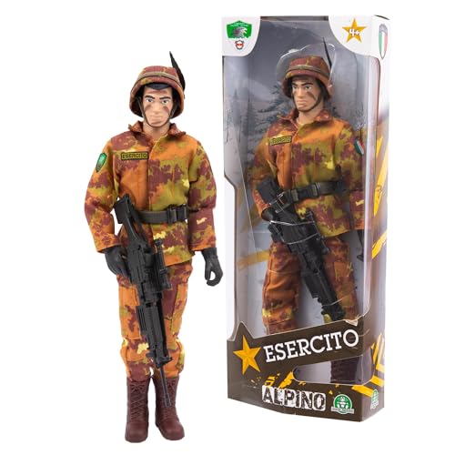 Giochi Preziosi Italienische Armee - Alpenfigur der italienischen Armee, 30 cm, artikuliert und sehr detailliert, für Kinder ab 4 Jahren, Eer21300 von Giochi Preziosi