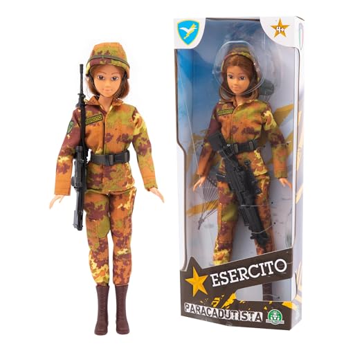 Giochi Preziosi Italienische Armee - Fallschirmjägerfigur Frau der italienischen Armee, 30 cm, beweglich, für Kinder ab 4 Jahren, Eer21200 von Giochi Preziosi