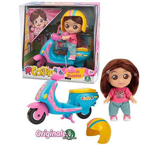 Giochi Preziosi Me Contro Te – Mini-Puppe 12 cm Sofi in Scooter, um alle Abenteuer mit Ihrem Glitzer-Scooter zu erleben, für Mädchen ab 3 Jahren, Mehrfarbig, MEC29000 von Giochi Preziosi