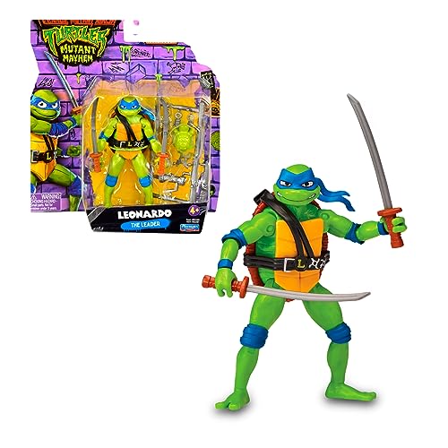 Giochi Preziosi - Leonardo Ninja-Turtles Mutante, Leonardo in der Version Actionfigur, beweglich, 12 cm, Figur mit Kampfwaffen, für Kinder ab 4 Jahren von Giochi Preziosi