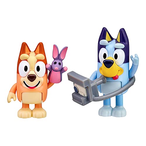 Giochi Preziosi Paar Figuren Bingo und Bluey Fotograf mit Kamera und Puppe als Zubehör für Kinder ab 3 Jahren, BLY07200 von Giochi Preziosi