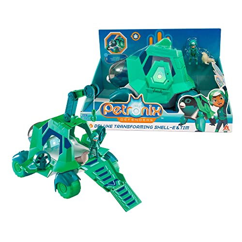 Giochi Preziosi Petronix Defender Shell-E Puppy mit Funktion 20 cm und 7 cm Figur, 20 cm große Actionfigur Verwandelbarer Superheld für Kinder ab 3 Jahren von Giochi Preziosi
