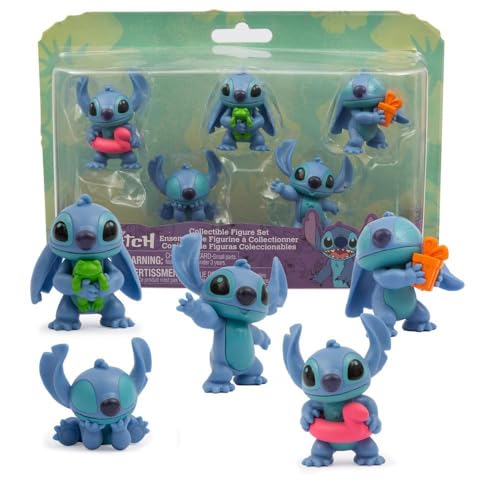 Giochi Preziosi Stitch 5er Pack Stitch Figuren, Jede Figur ist ca. 6 cm hoch, dynamische Posen und mit Zubehör, für Kinder ab 3 Jahren Giochi Preziosi Stitch 5er Pack Stitch Figuren, Jede Figur ist ca. 6 cm hoch, dynamische Posen und mit Zubehör, für Kinder ab 3 Jahren von Giochi Preziosi