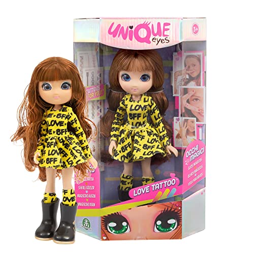 Giochi Preziosi Unique Eyes Love Tatoo Sophia trägt modische Kleidung und in der Packung Finden Sie die bunten Tattoos für Trendige Mädchen, für Kinder ab 3 Jahren, Mym32300 Giochi Preziosi Unique Eyes Love Tatoo Sophia trägt modische Kleidung und in der Packung Finden Sie die bunten Tattoos für Trendige Mädchen, für Kinder ab 3 Jahren, Mym32300 von Giochi Preziosi