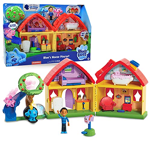 Berühmtes Blue´s House Spielset der Spuren von Blue – Spielzeughaus für Puppen aus der Zeichnungsserie mit Zubehör und Figuren der Protagonisten (BLU09000) von Famosa