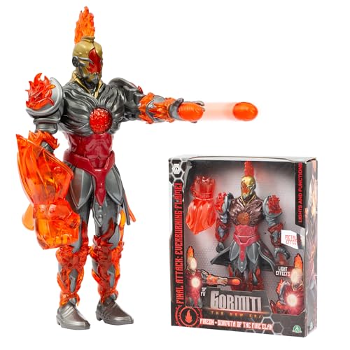 Gormiti, Figur mit Gelenken, 27 cm, Gormiti mit Lichtangriff, Modell Feuer – Fireon, für Kinder ab 4 Jahren, GRV073 Gormiti, Figur mit Gelenken, 27 cm, Gormiti mit Lichtangriff, Modell Feuer – Fireon, für Kinder ab 4 Jahren, GRV073 von Giochi Preziosi
