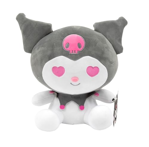 Hello Kitty Kuromi Plush, 30cm Grey Soft Toy, Cute Kuromi Character in Grey Outfit with Signature Details, Official Licensed Collectable, Gift for Fans and Children, Ages 4+ von Hello Kitty