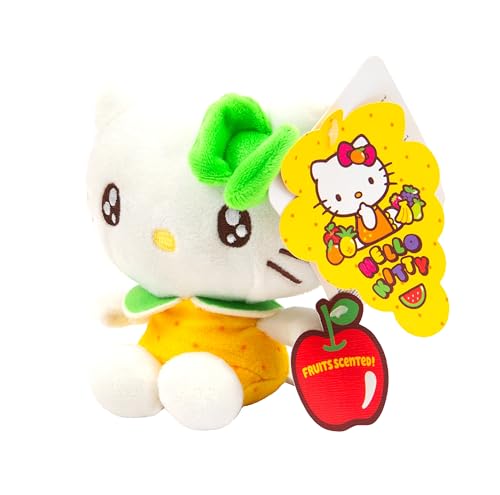 Hello Kitty Macedonia Scented Plush, 12cm Soft Toy in Yellow Dress, Fruity Fragrance, Official Licensed Mini Plush, for Hello Kitty Fans and Collectors, Suitable for Ages 4+ Hello Kitty Macedonia Scented Plush, 12cm Soft Toy in Yellow Dress, Fruity Fragrance, Official Licensed Mini Plush, for Hello Kitty Fans and Collectors, Suitable for Ages 4+ von Giochi Preziosi