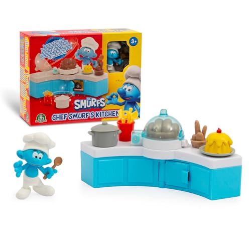 Les Schtroumpfs, PUF18 Set mit Funktionen, 1 Figur, exklusiv, 5,5 cm und Zubehör, Modell Labor, große Schlümpfe, Spielzeug für Kinder ab 3 Jahren, PUF18 von Famosa