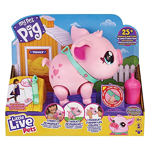 Giochi Preziosi Live - Mein kleines Schwein, interaktives Tier, das läuft, Tanzt und Essen (Famosa LPW0000), LPW00000, Bunt von Giochi Preziosi