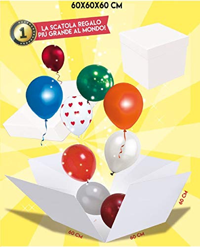 MiFiesta Big Skatush Geschenkbox für Luftballons 60 x 60 x 60 cm MiFiesta Big Skatush Geschenkbox für Luftballons 60 x 60 x 60 cm von Giochi Preziosi