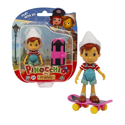 Pinocchio and Friends Pinocchio Minifigur - Einzelpack - Pinocchio und Skateboard von Giochi Preziosi
