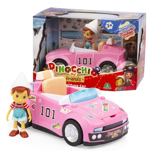 Pinocchio and Friends PNH04100 Autoabenteuer-Pinocchio und Auto, Mehrfarbig, Medium von Giochi Preziosi