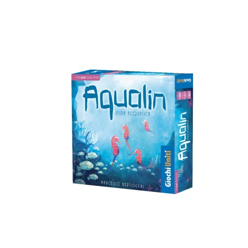 Giochi Uniti - Aqualin, abstraktes Spiel für Zwei Spieler, italienische Ausgabe, GU732, Mehrfarbig von Giochi Uniti