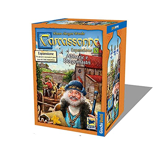 Giochi Uniti - Carcassonne Abteien und Borgomaster, Erweiterung 5 für Carcassonne, Brettspiel, 2-6 Spieler, 8+ Jahre, Italienische Ausgabe, GU319 von Giochi Uniti