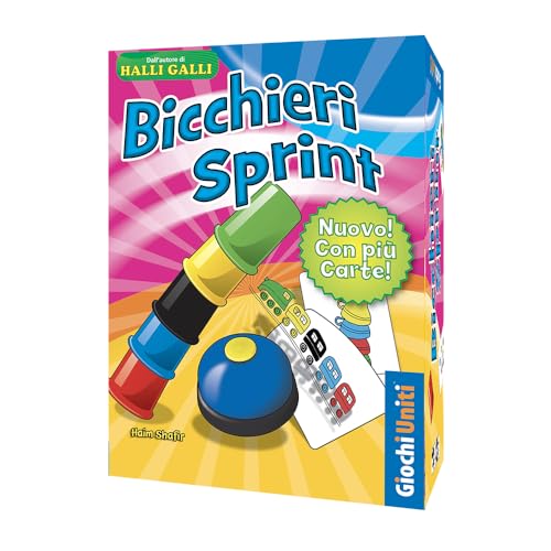 Giochi Uniti - Gläser Sprint Zweite Ausgabe, 2-4 Spieler, 6+ Jahre, Brettspiel, italienische Ausgabe, GU797 von Giochi Uniti