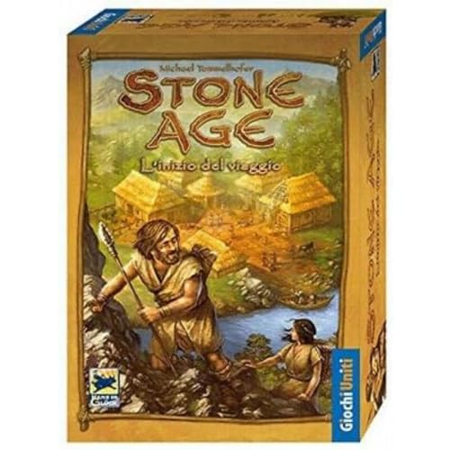 Giochi Uniti - Stone Age: Der Beginn der Reise, Brettspiel, Basisset, italienische Ausgabe, GU654 von Giochi Uniti