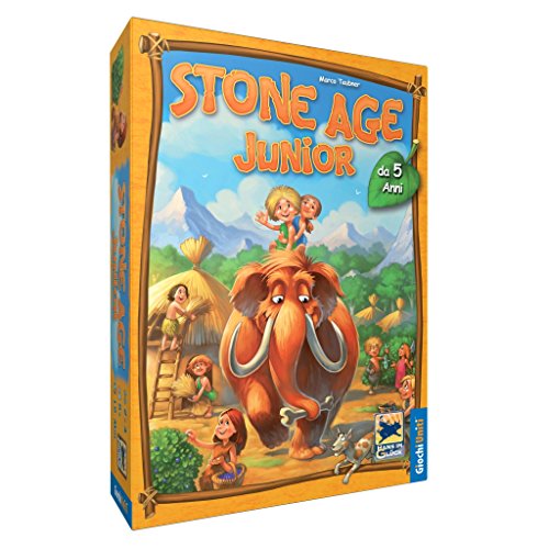 Giochi Uniti - Stone Age Junior, Brettspiel für Kinder, 2-4 Spieler, 5 Jahre, italienische Edition, GU548 von Giochi Uniti