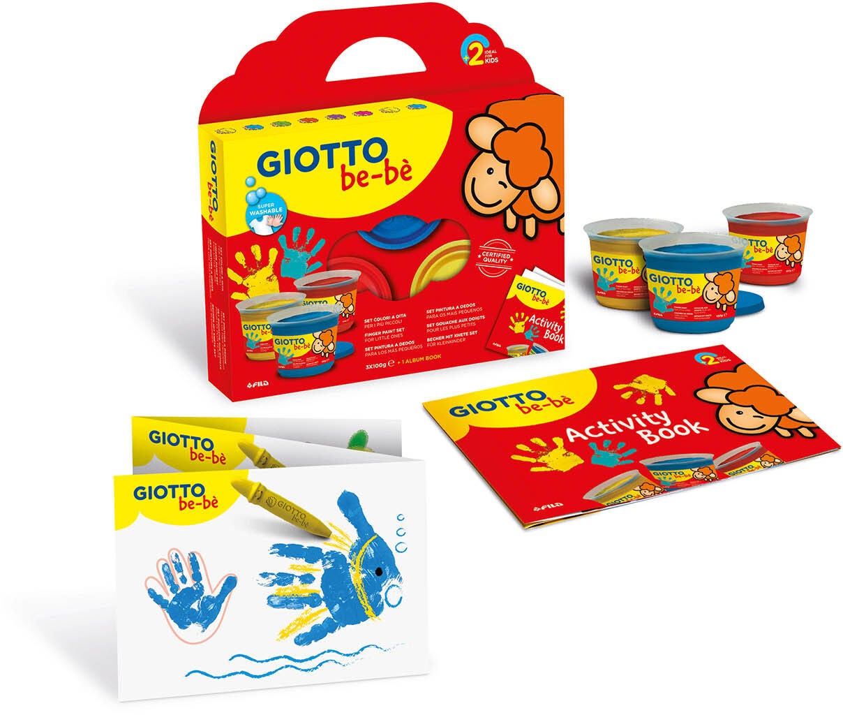 GiottoBebe Fingerfarben 300 ml, Rot/Gelb/Blau GiottoBebe Fingerfarben 300 ml, Rot/Gelb/Blau von Giotto Be-bè